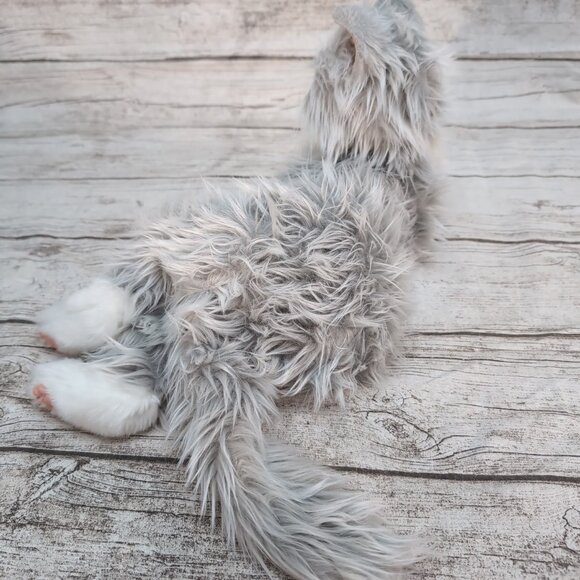 Joy For All Companion Therapy Pet Hasbro Silver Cat Mechanical Plush LikeFurreal - Picture 5 of 7